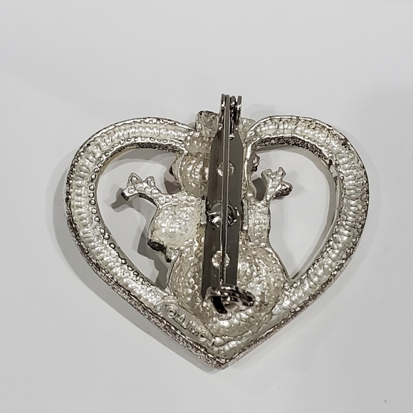 VINTAGE AJMC SNOWMAN BROOCHES SET OF 2 FRIENDS HOLIDAY WINTER - Picture 7 of 8